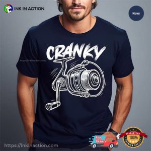 Vintage Funny Fishing Cranky Unisex T shirt 3