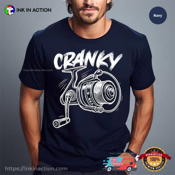 Vintage Funny Fishing Cranky Unisex T-shirt