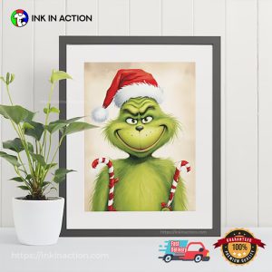 Vintage Grinch Christmas Wall Art Poster 2