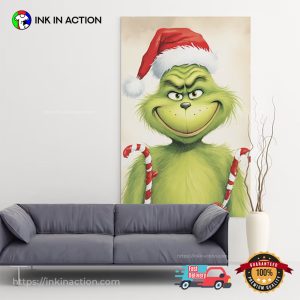 Vintage Grinch Christmas Wall Art Poster