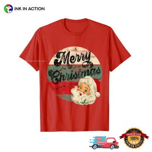 Vintage Santa Claus Merry Christmas Tee Shirts