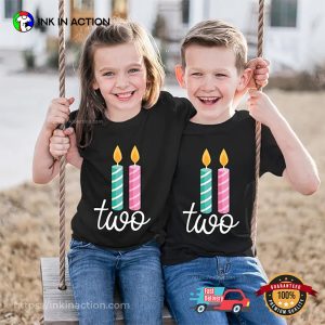 Vintage Two Years Old Baby Birthday T-shirt