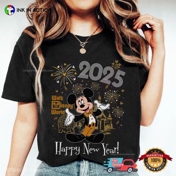 Walt Disney World Mickey Happy New Year 2025 Comfort Colors T-shirt