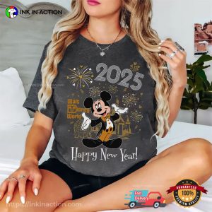 Walt Disney World Mickey Happy New Year 2025 Comfort Colors T shirt 2