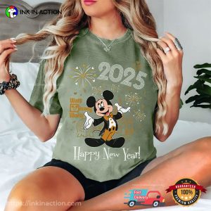 Walt Disney World Mickey Happy New Year 2025 Comfort Colors T shirt 3