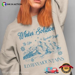 Winter Solstice Illyrian Mountains ACOTAR T shirt 2