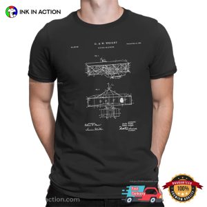 Wright Brothers Airplane Patent T Shirt 3