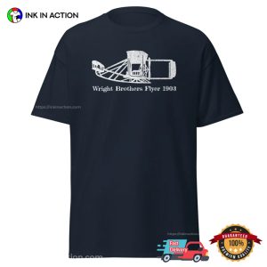 Wright Brothers Flyer 1903 Vintage wright brothers plane T shirt 2