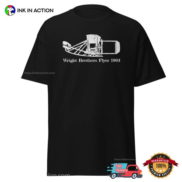 Wright Brothers Flyer 1903 Vintage Wright Brothers Plane T-shirt