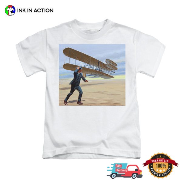 Wright Brothers Flying The Plane Art T-shirt