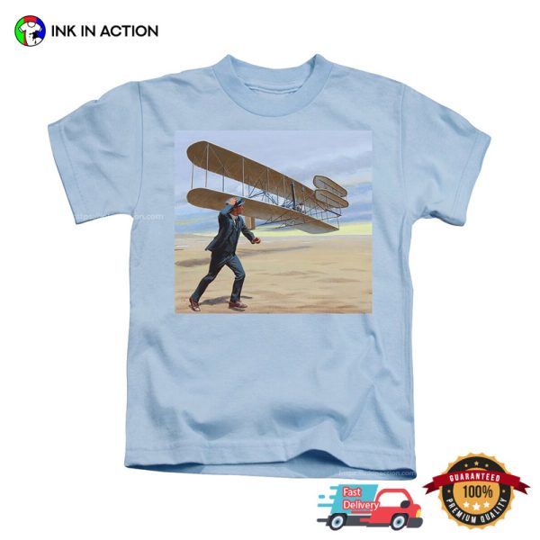 Wright Brothers Flying The Plane Art T-shirt