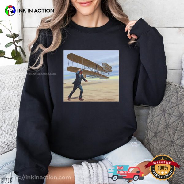 Wright Brothers Flying The Plane Art T-shirt