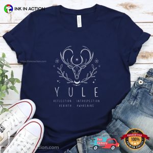 Yule Pagan traditional winter solstice Festival T shirt 2