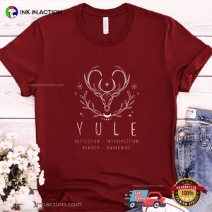 Yule Pagan traditional winter solstice Festival T shirt 3