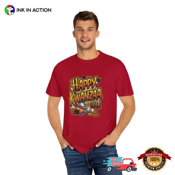 African American Holiday Happy Kwanzaa T-shirt