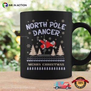 St Nicholas Day North Pole Dancer Funny Santa Coffee Cup