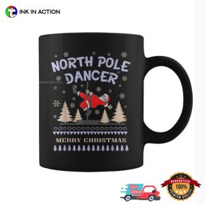 st nicholas day North Pole Dancer Funny Santa Coffee Cup 3