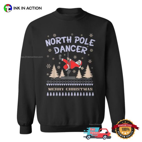 St Nicholas Day North Pole Dancer Funny Santa T-shirt