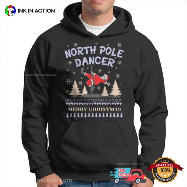 St Nicholas Day North Pole Dancer Funny Santa T-shirt