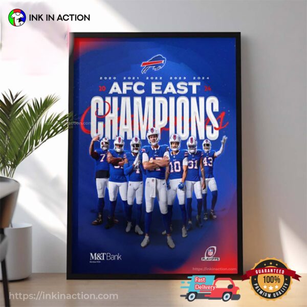 AFC East Champions Buffalo Bills NFL Playoff Poster