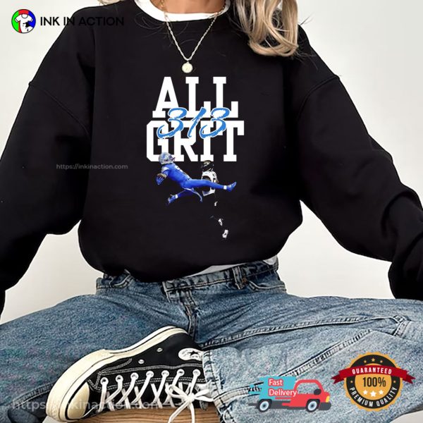 ALL GRIT 313 Super Bowl Detroit Lions T-shirt