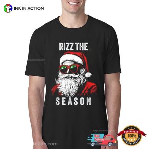 Badass Santa Rizz The Season Christmas Tee 2