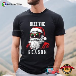 Badass Santa Rizz The Season Christmas Tee