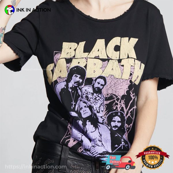 Black Sabbath Band Fan Art Vintage T-shirt