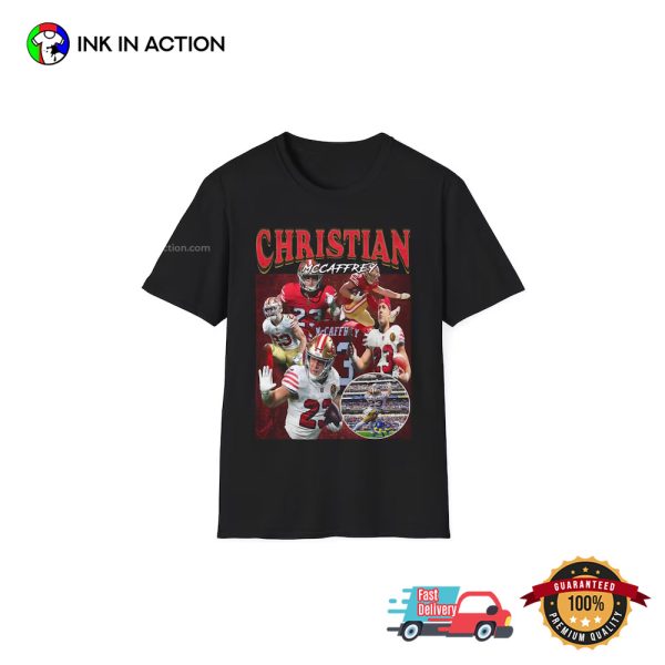 Christian Mccaffrey Vintage 90s Football Bootleg Style T-Shirt