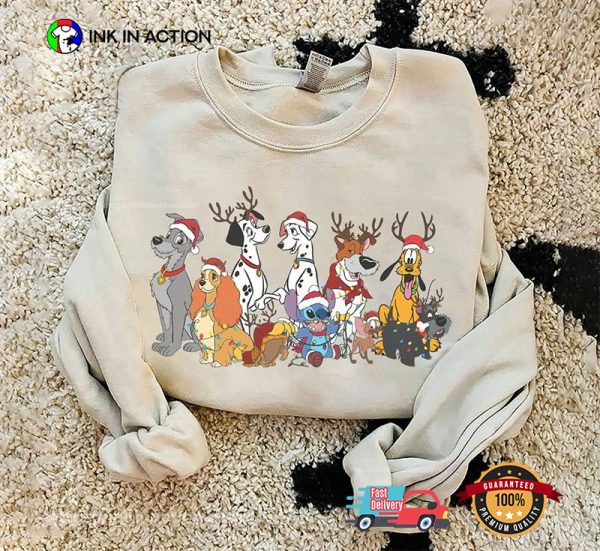 Christmas Disney Dogs Christmas Carol T-shirt