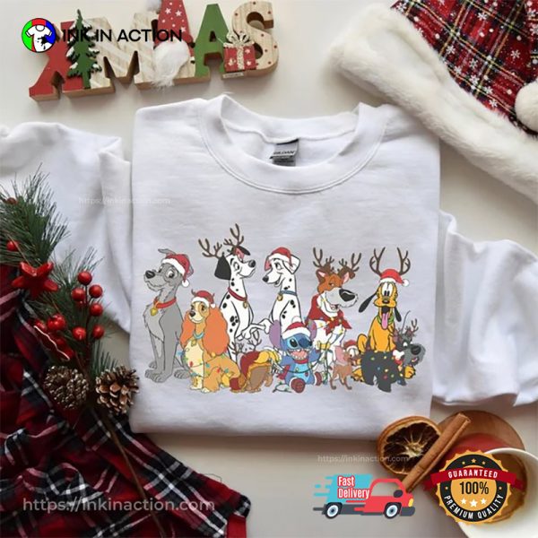 Christmas Disney Dogs Christmas Carol T-shirt