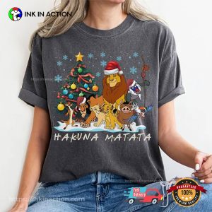 Christmas Lion King Hakuna Matat Comfort Colors Tee