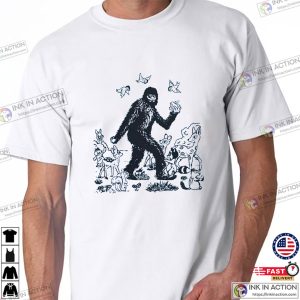 Cool Bigfoot Raccoon Funny Sasquatch Graphic Shirt 3