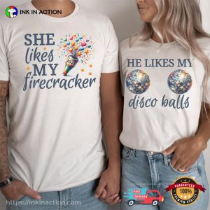 Couple Matching New Years Eve Disco Ball T Shirt 4