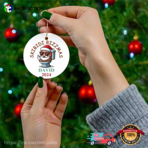 Custom Skibidi Rizzmas 2024 Funny Christmas Ornament