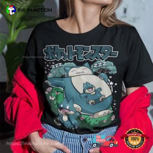 Cute Snorlax Pokemon Anime Shirt