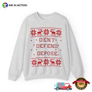 DENY DEFEND DEPOSE Ugly Christmas T-shirt