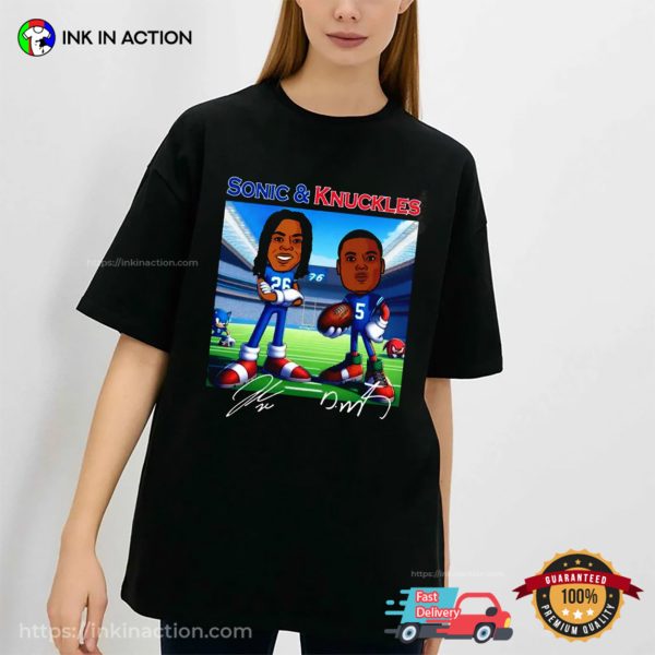 David Montgomery And Jahmyr Gibbs Cartoon T-shirt