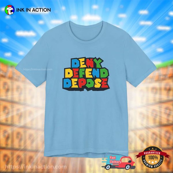 Deny Defend Depose Super Mario World Luigi Tee