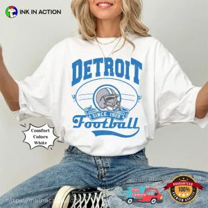 Detroit Football Since 1929 Retro Style Comfort Color Tee 3