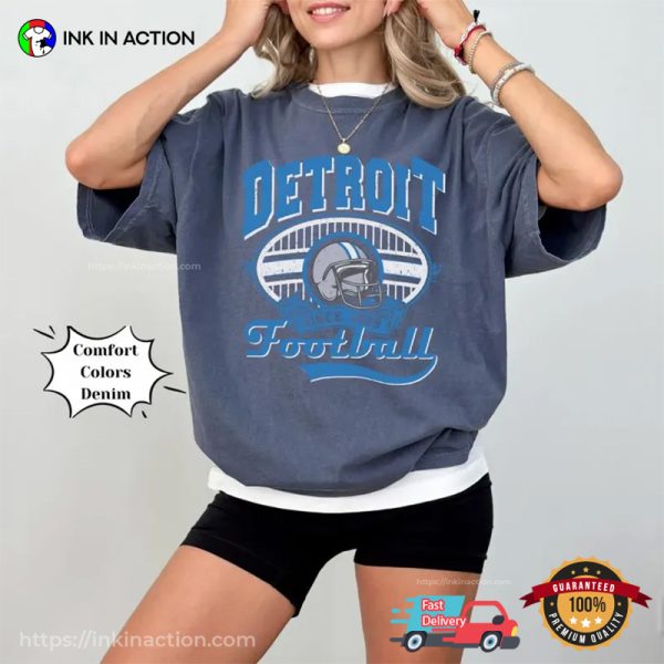 Detroit Football Since 1929 Retro Style Comfort Color Tee