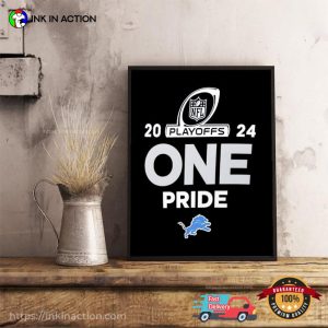 Detroit Lions 2024 NFL Playoffs One Pride Poster