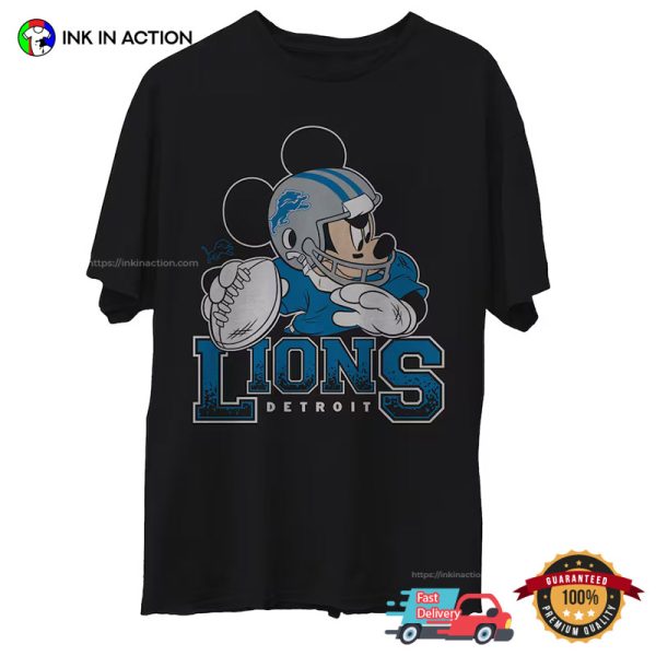 Detroit Lions Disney Mickey Quarter Back T-shirt