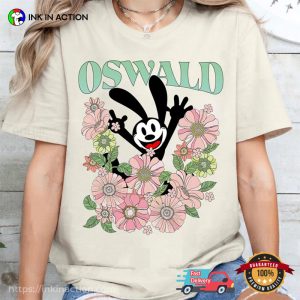 Disney Floral Oswald The Lucky Rabbit Comfort Colors T-shirt