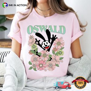 Disney Floral Oswald The Lucky Rabbit Comfort Colors T-shirt