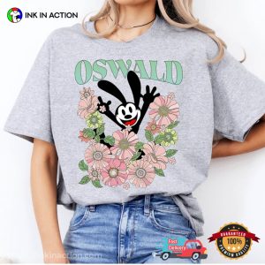 Disney Floral Oswald the Lucky Rabbit Comfort Colors T shirt 3