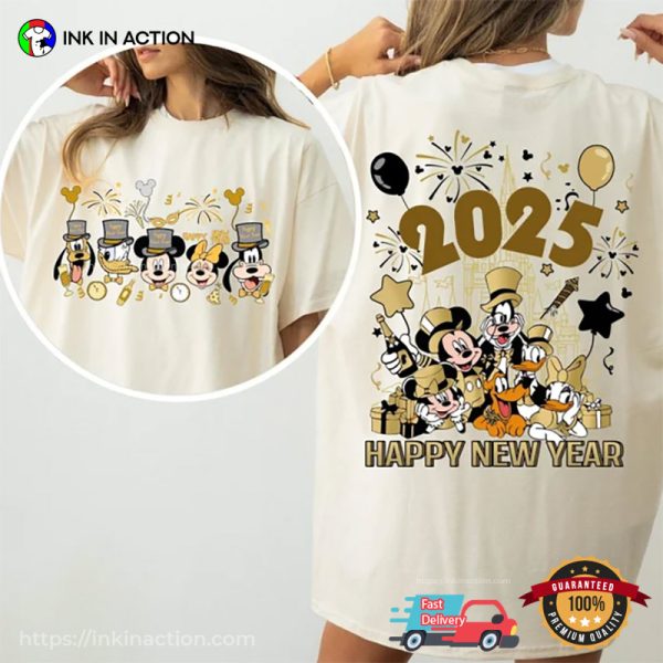 Disney Happy New Year 2025 Comfort Colors Shirt