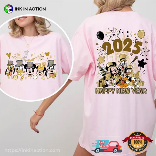 Disney Happy New Year 2025 Comfort Colors Shirt