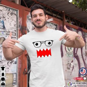 Domo Nerd Glasses Geeky Funny Face T-shirt