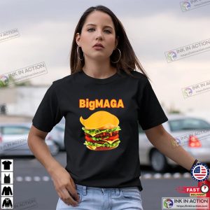 Donald Trump Cheeseburger BigMAGA Funny T-shirt